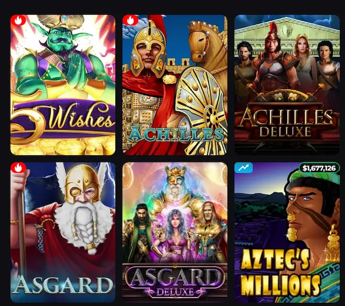 BettyWins Casino games